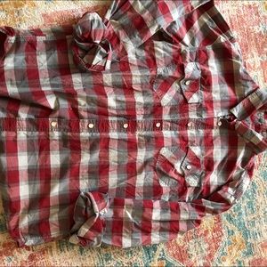 Button down plaid shirt